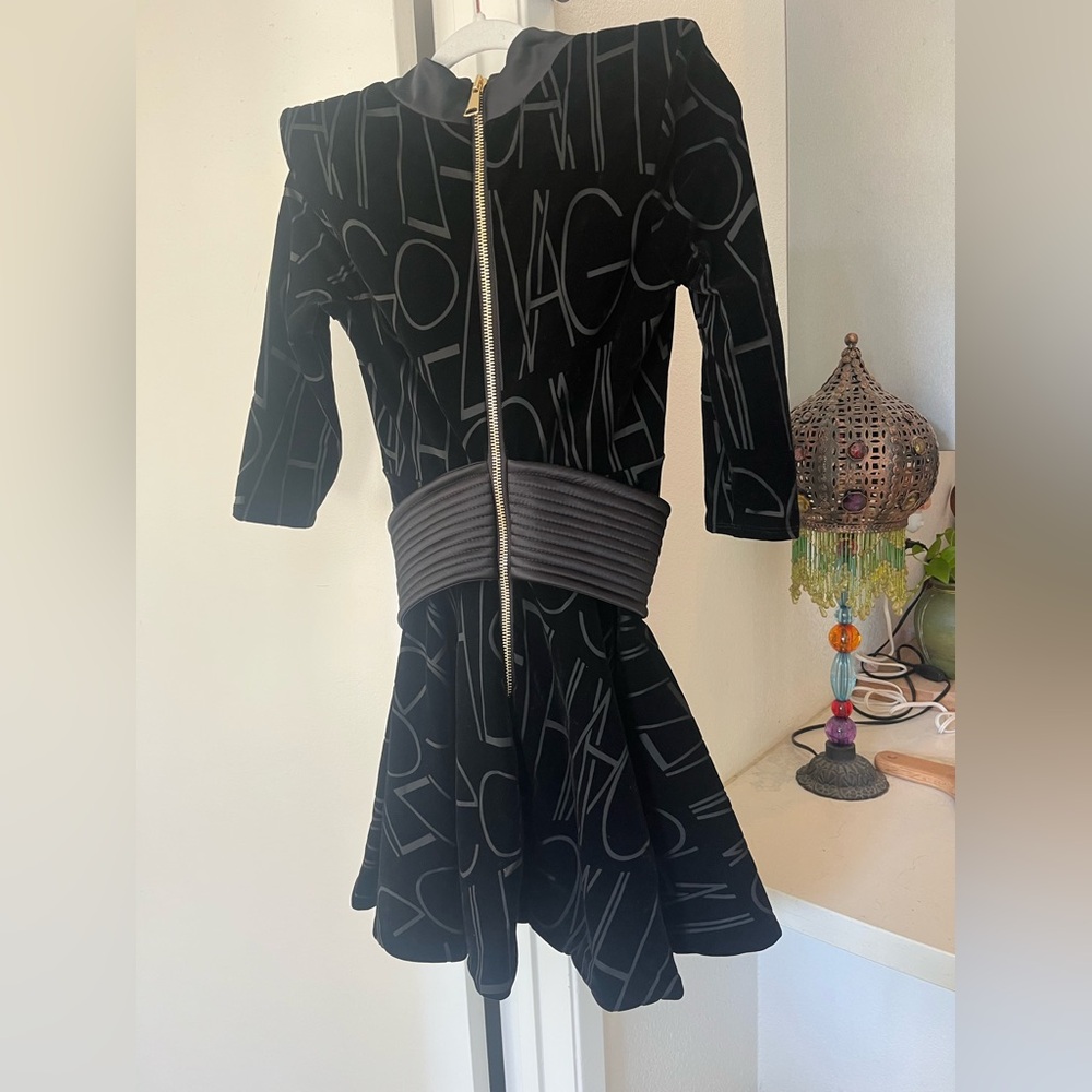 ZHIVAGO Join the Club Embossed Velvet Dress, Small? - Picture 5 of 8